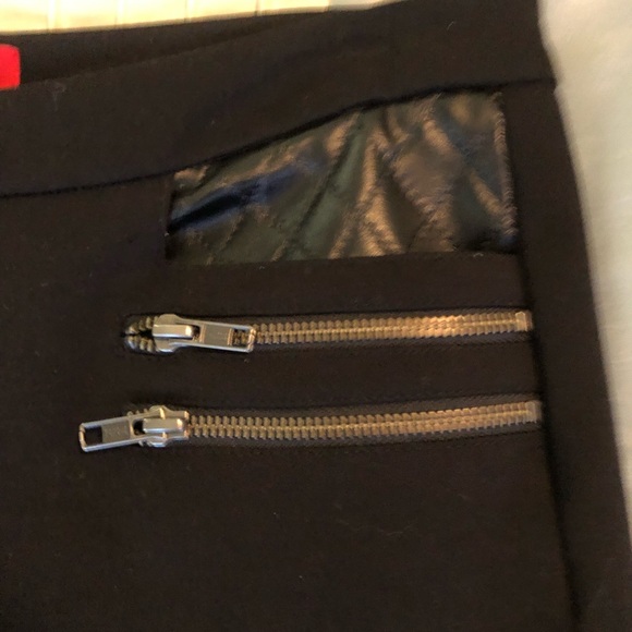 Red Saks Fifth Avenue black moto pants size 4 - Picture 1 of 5